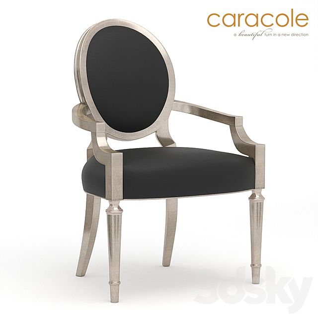 Dining chair with armrests Chit-chat TRA-ARMCHA-006 Caracole 3DSMax File - thumbnail 1