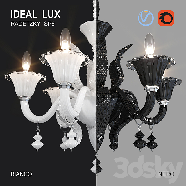 Ideal Lux RADETZKY SP6 3d