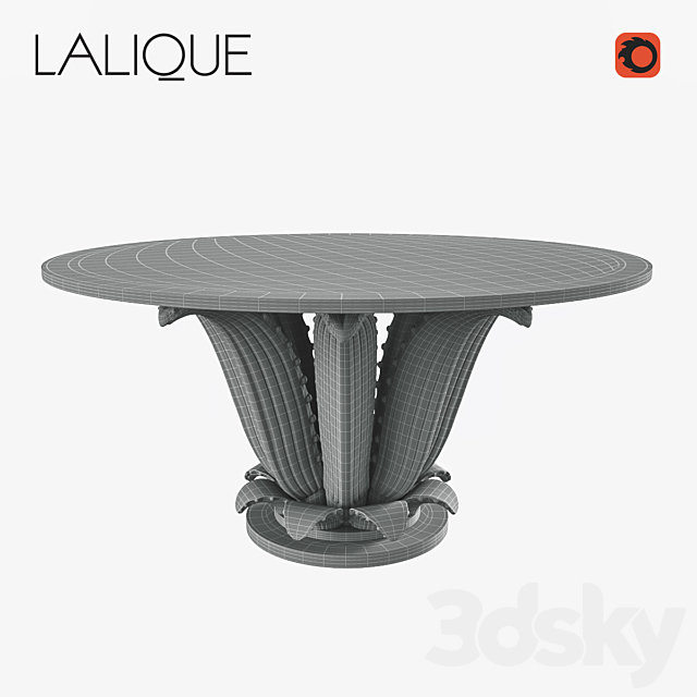 Cactus round table 3d