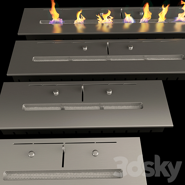 Bio-fireplace 3d