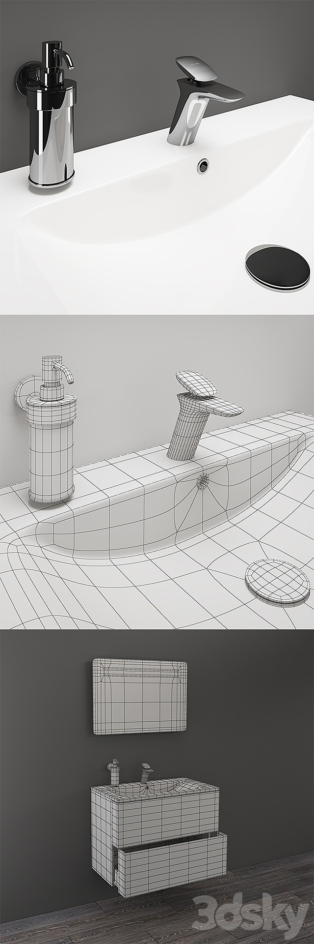 Bathroom furniture AM.PM SPIRIT V2.0 3d