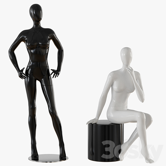 Abstract female mannequin 3DSMax File - thumbnail 1