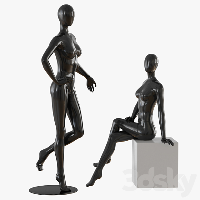 Abstract female mannequin 3d
