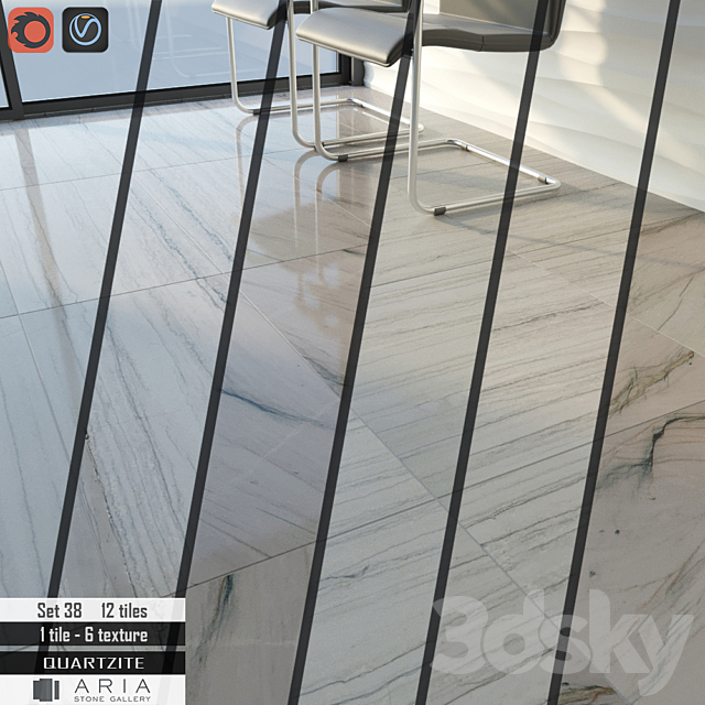 Aria stone Gallery Set 38 3d