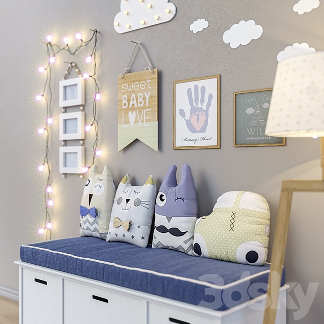Toys and daybed PRINCETON set 15 3d