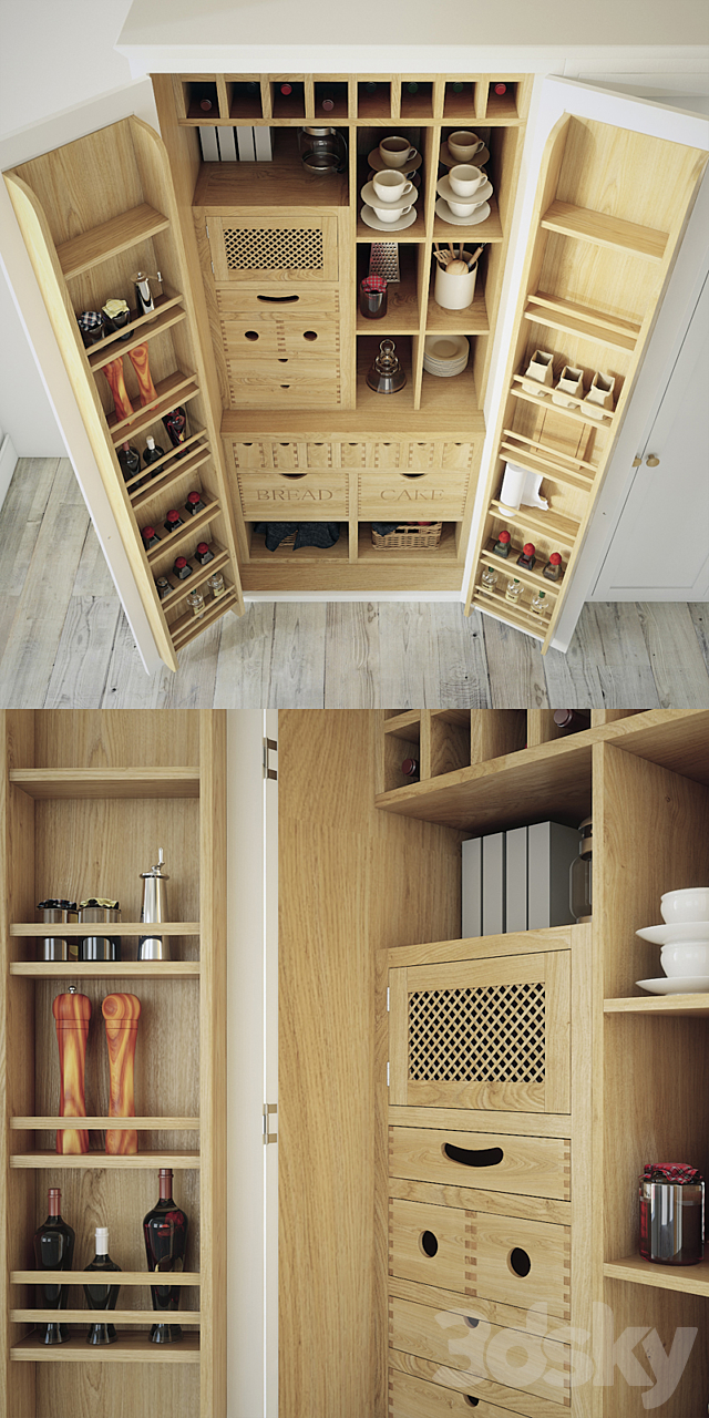 Kitchen cupboard organizer 3d