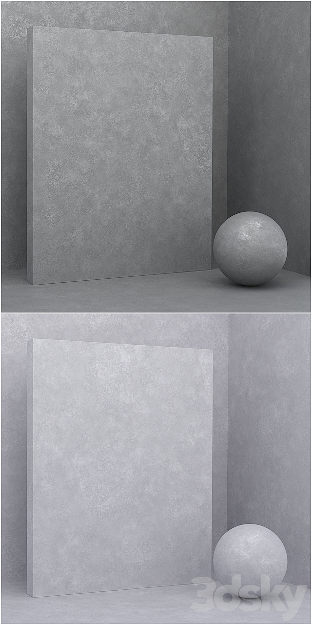5 materials (seamless) - stone. plaster - set 19 3d