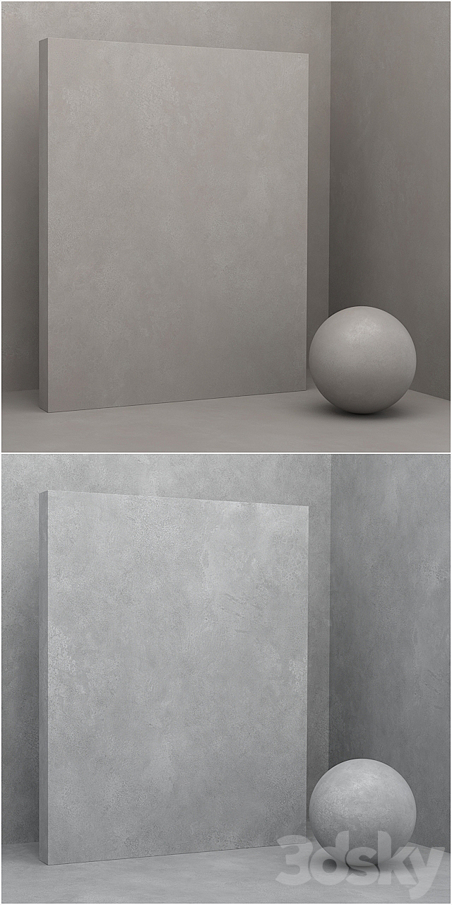 5 materials (seamless) – stone. plaster – set 20 3DSMax File - thumbnail 3