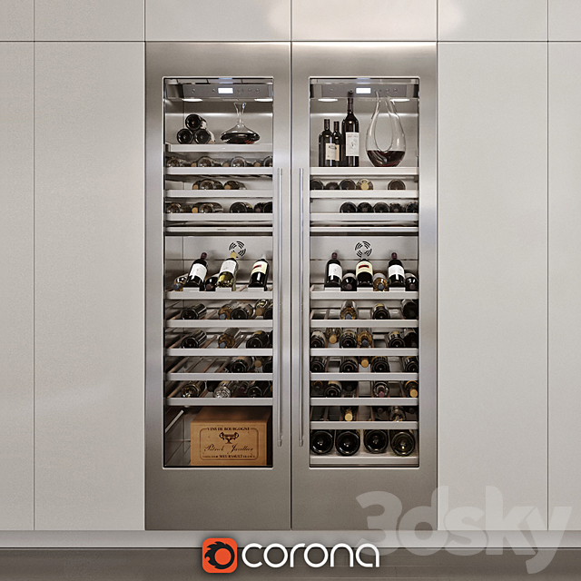 Refrigerator for wine gaggenau rw 464 3DSMax File - thumbnail 1
