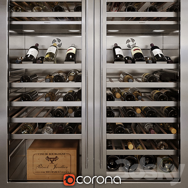 Refrigerator for wine gaggenau rw 464 3DSMax File - thumbnail 3