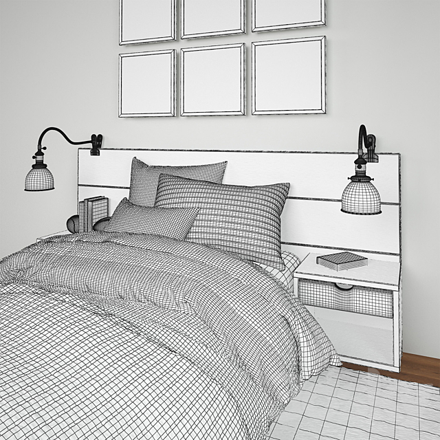 3ds Max Files CALLUM FLOATING NIGHTSTAND PLATFORM BED. Restoration