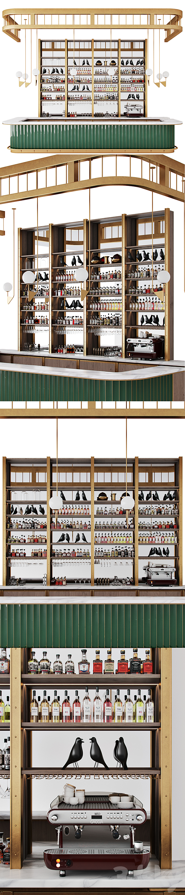 Bar counter 3d