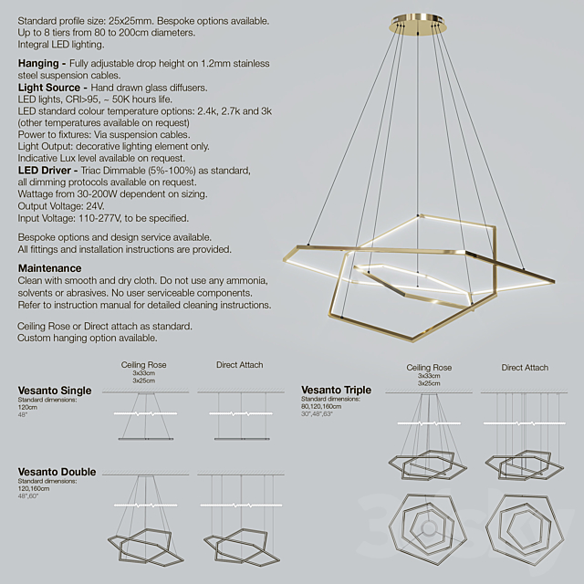 Vesanto chandelier 3DSMax File - thumbnail 3