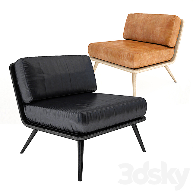 fredericia spine lounge chair 3DSMax File - thumbnail 1