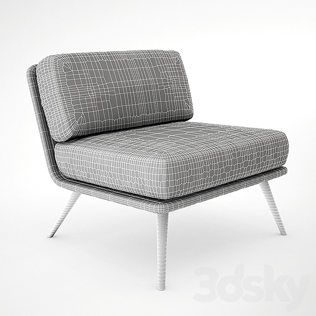 fredericia spine lounge chair 3DSMax File - thumbnail 3
