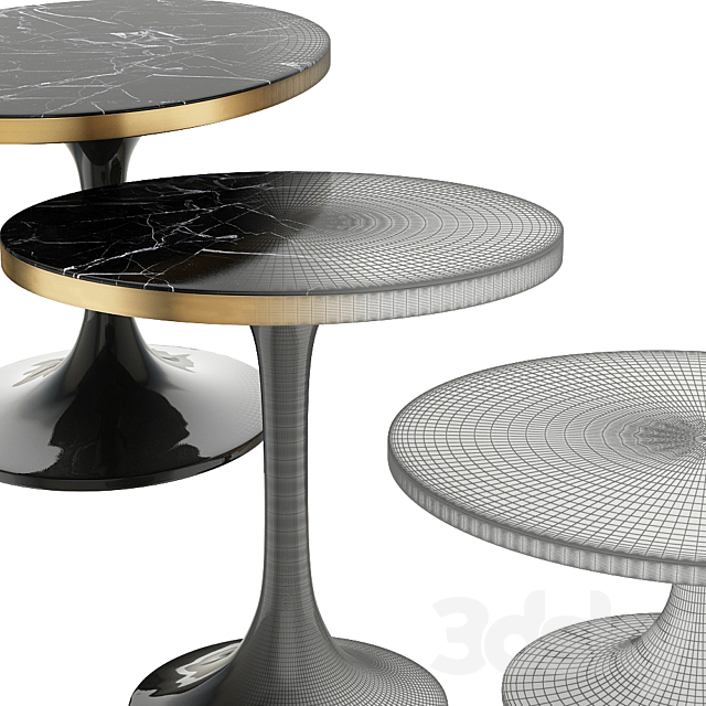 EICHHOLTZ Table Parme set 112049 112048 112047 3d