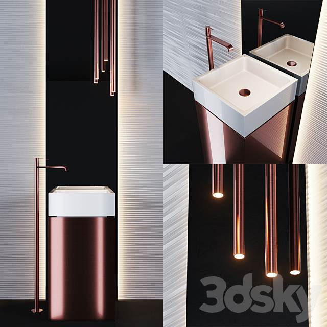 Bath set 2 3d