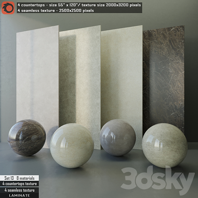 Laminate countertops & Seamless texture Set 13 3DSMax File - thumbnail 1