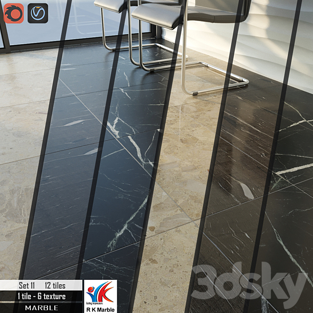 RK Marble Set 11 3d