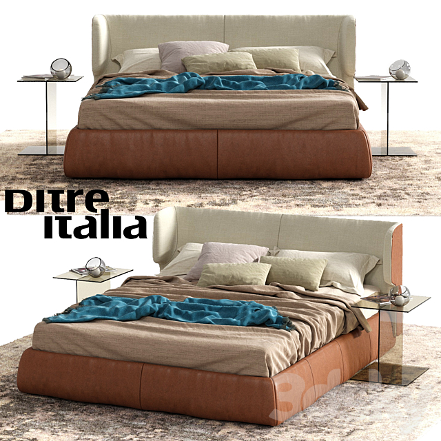 Ditre Italia CLAIRE Bed 3DSMax File - thumbnail 1