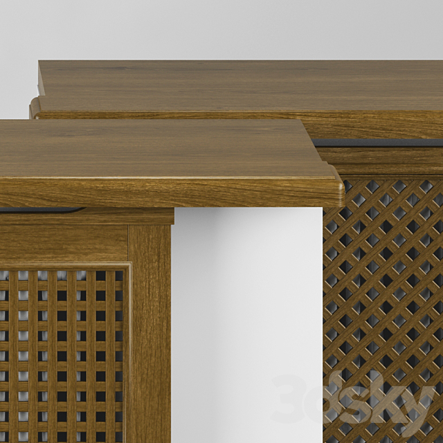 Set of radiator grilles 3d