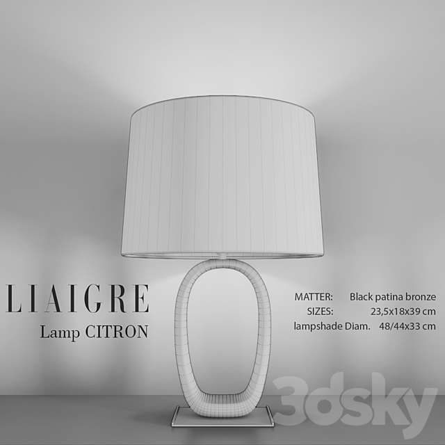Liaigre CITRON Table Lamp 3DSMax File - thumbnail 2