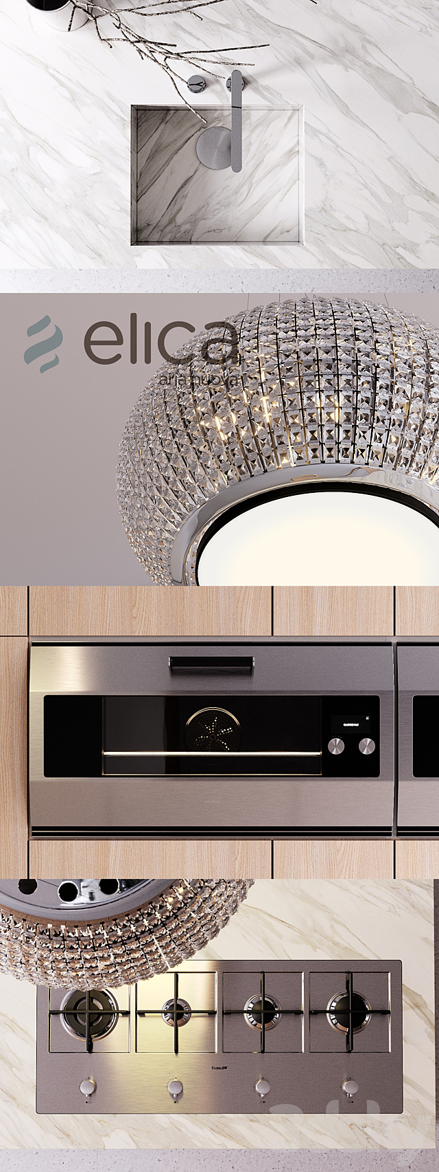 Kitchen Poliform Varenna Trail 2 (vray GGX. corona PBR) 3d