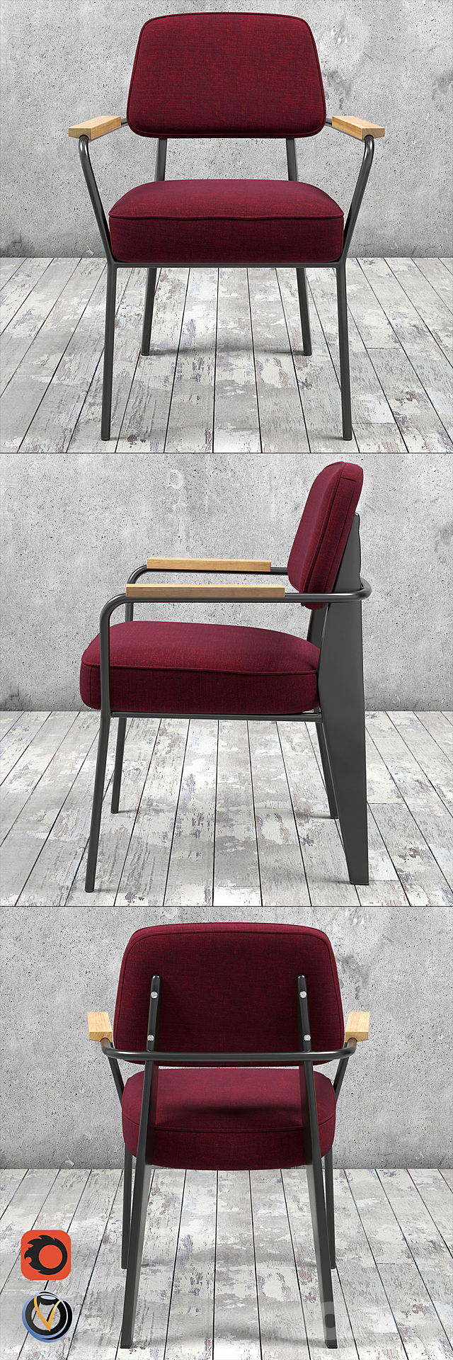 LoftDesigne Chairs 3604_3603 3d