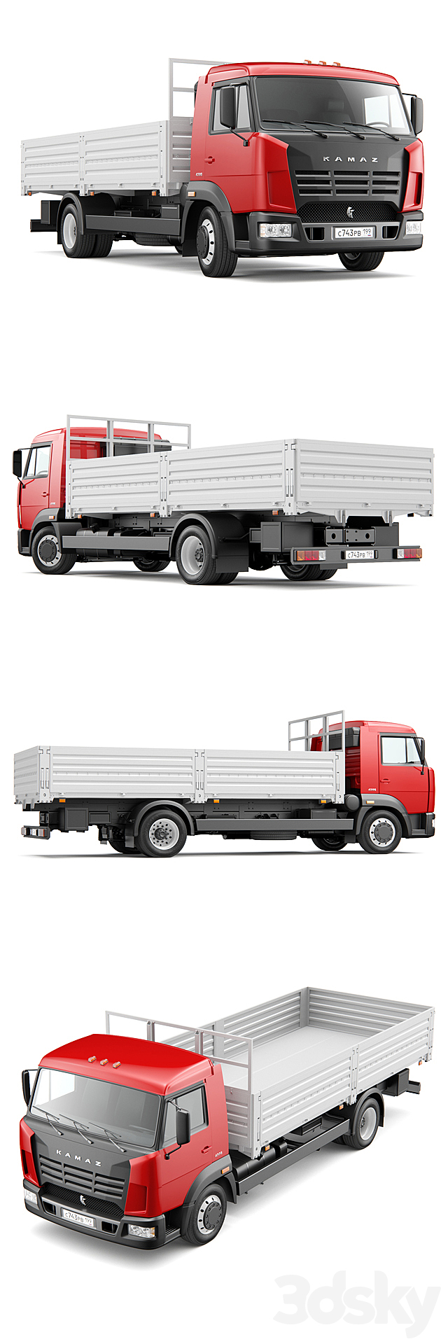 Truck KAMAZ 4308 3d