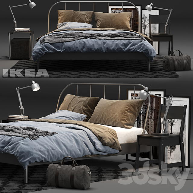 IKEA KOPARDAL Bed 3DSMax File - thumbnail 1