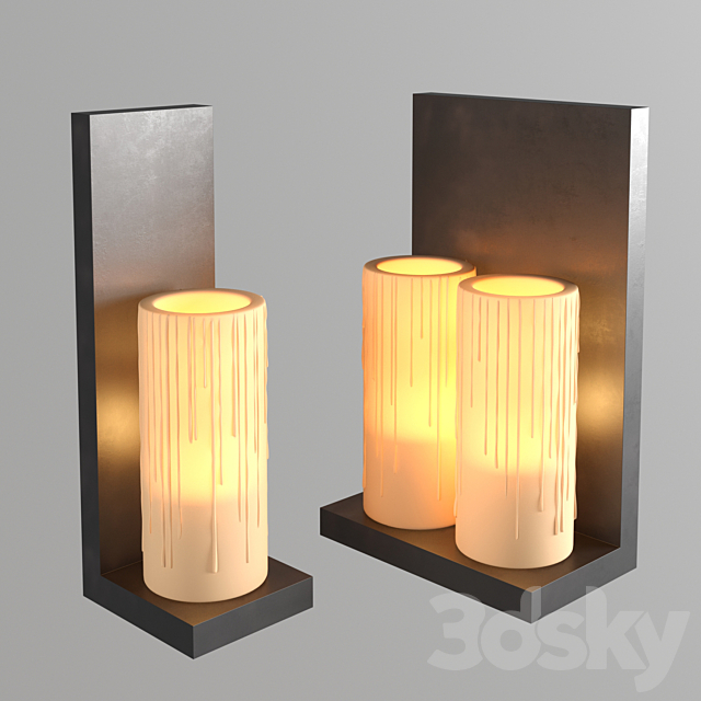 Authentage – Bellefeu Wall Candle 3DSMax File - thumbnail 1