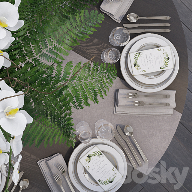 Table setting _ Table setting 3d