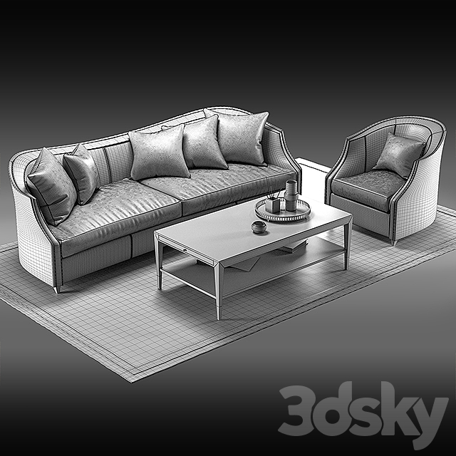 Sofa UPH-SOFFUL-49A 3DSMax File - thumbnail 2