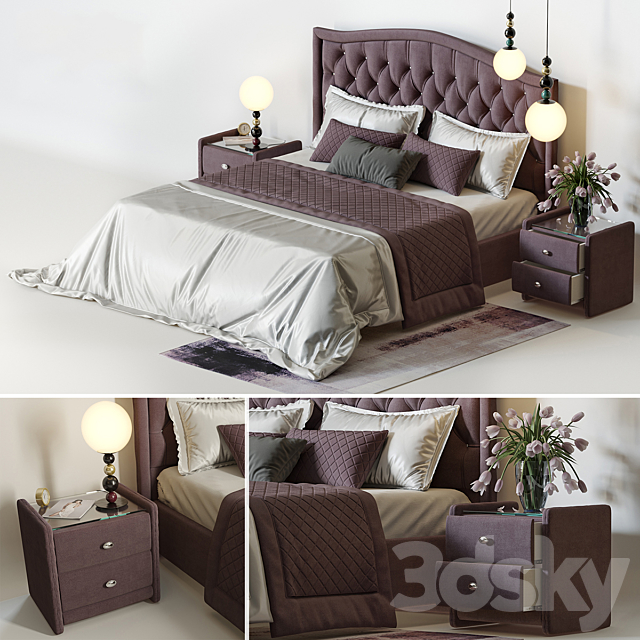 Bedroom Askona. fixtures from the designer Fredrik Mattson 3DSMax File - thumbnail 1