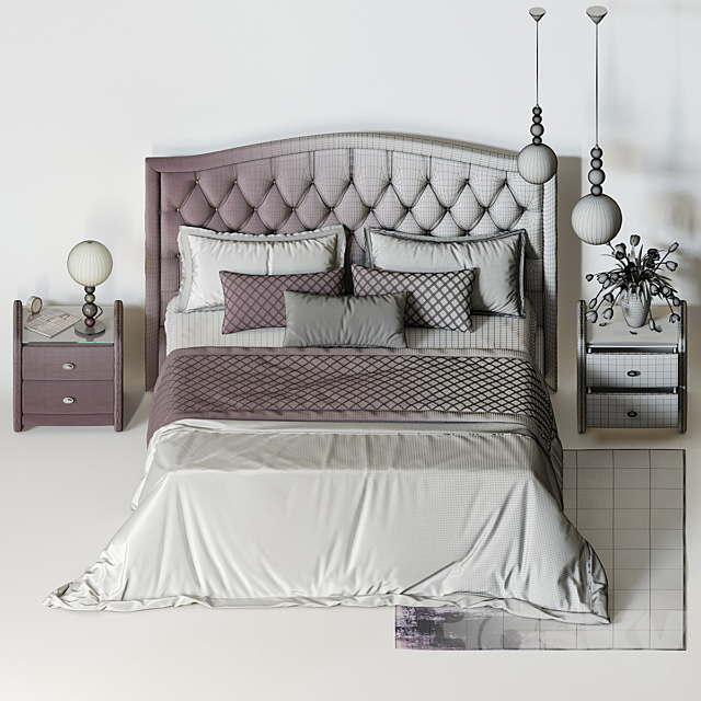Bedroom Askona. fixtures from the designer Fredrik Mattson 3DSMax File - thumbnail 3