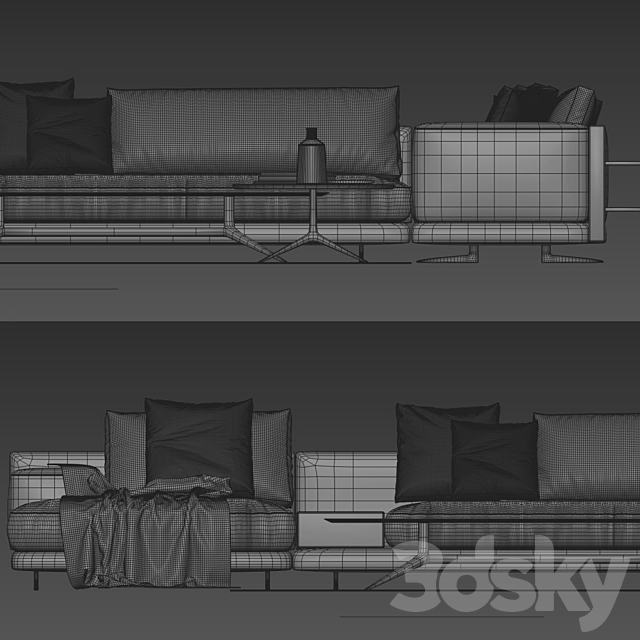 Poliform Mondrian Sofa 3DSMax File - thumbnail 3
