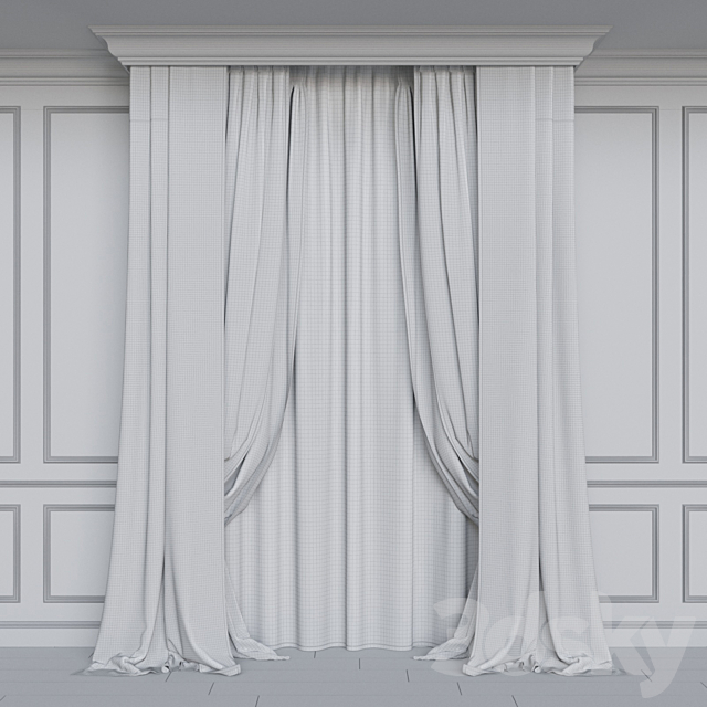 The curtain in modern style. 5 colors 3DSMax File - thumbnail 3