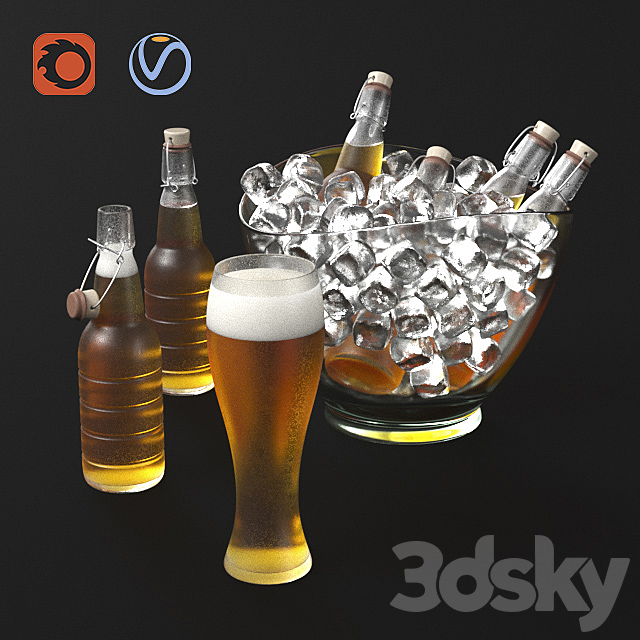 Beer and ice 3DSMax File - thumbnail 1