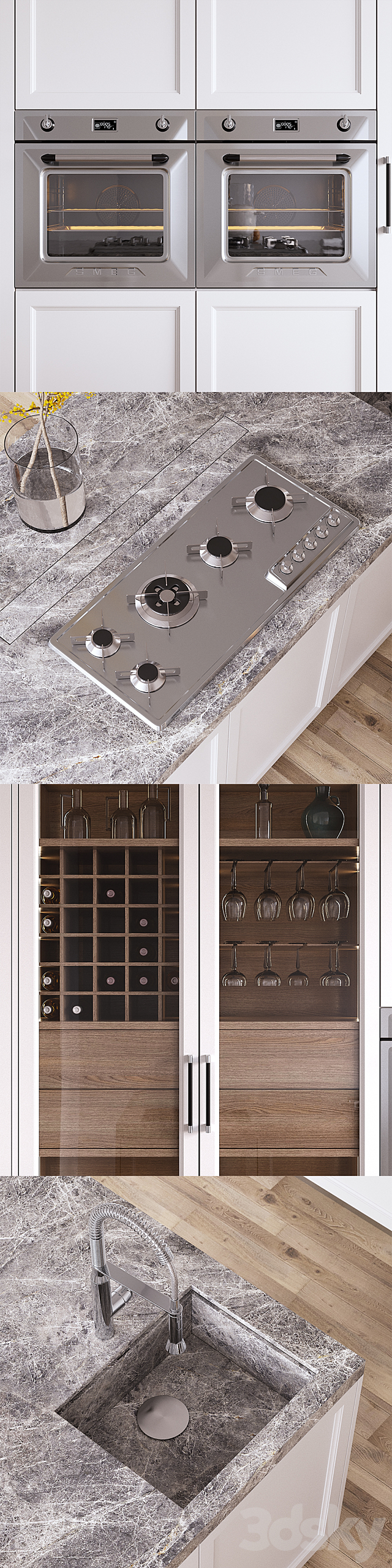 Kitchen L'ORIGINE Aeterna (vray GGX. corona PBR) 3d
