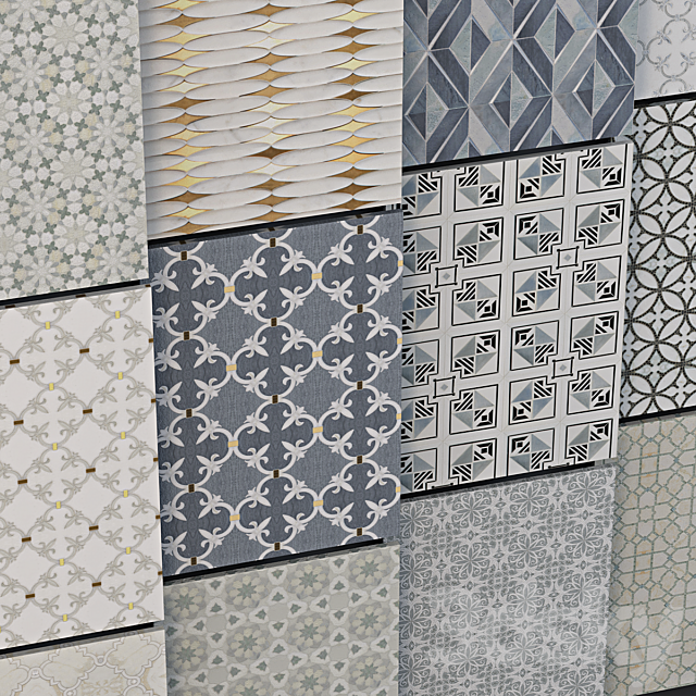 set of 23 seamless textures mosaic tile new ravenna 3DS Max Model - thumbnail 2