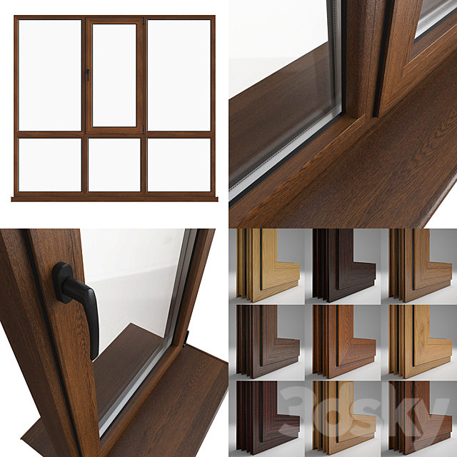 Aluminum windows 7 3d