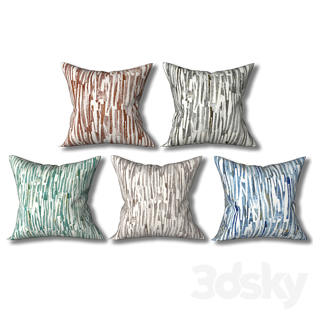 Set of decorative pillows (Set 06). 3DSMax File - thumbnail 1