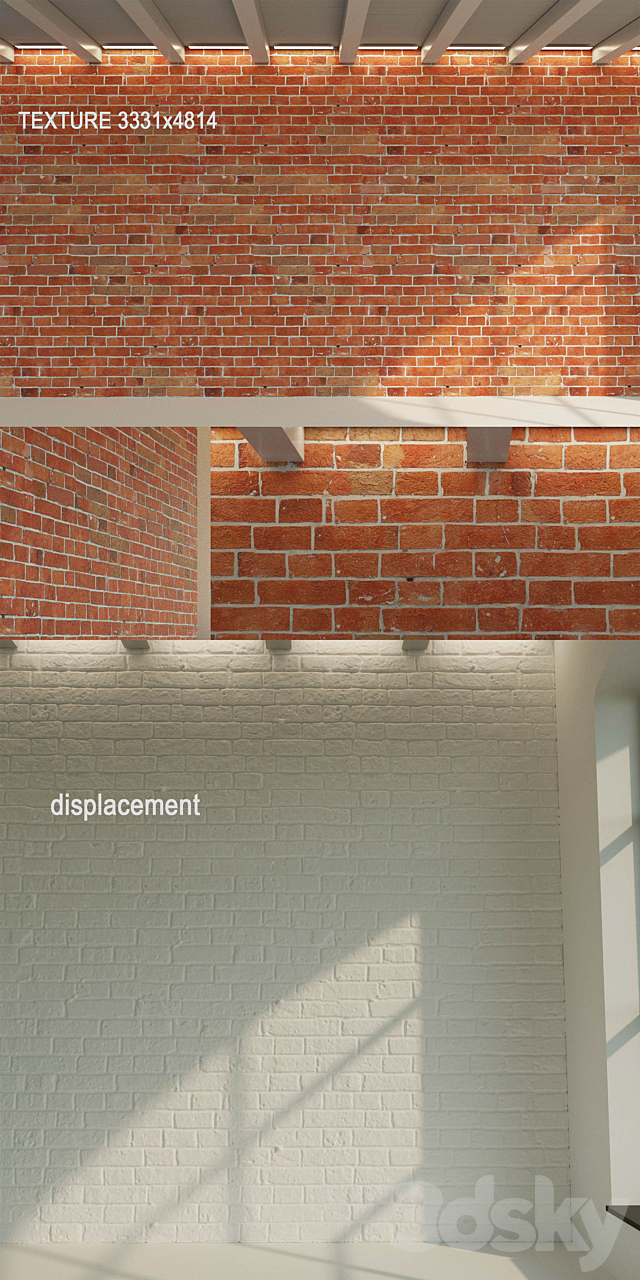 Brick wall (old brick) 6 3d