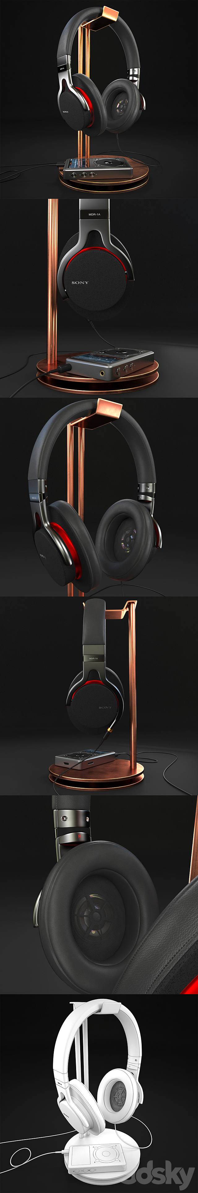 Headphones SONY MDR 1-A 3DSMax File - thumbnail 2