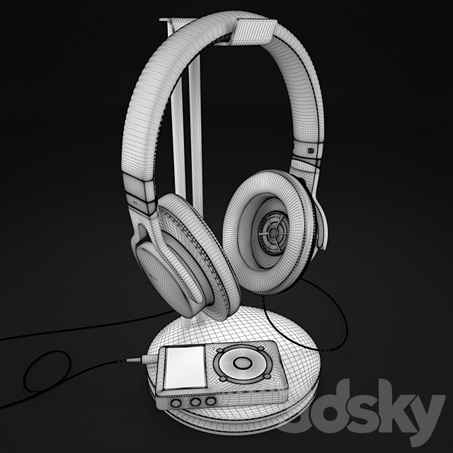 Headphones SONY MDR 1-A 3DSMax File - thumbnail 3