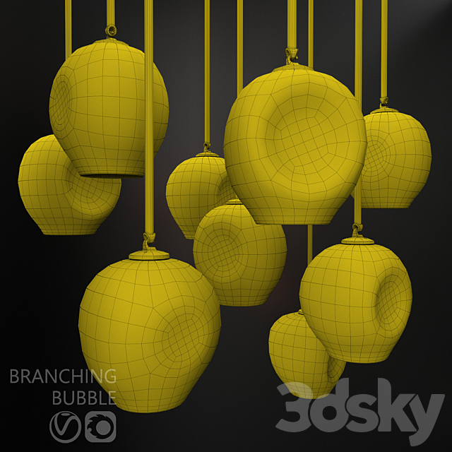 Branching bubble 1 lamp 3d