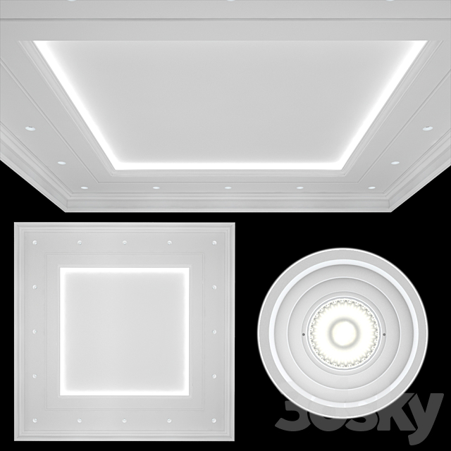 Ceiling light. set 01 3DSMax File - thumbnail 2