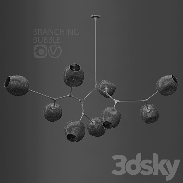 Branching bubble 9 lamps 3DSMax File - thumbnail 2