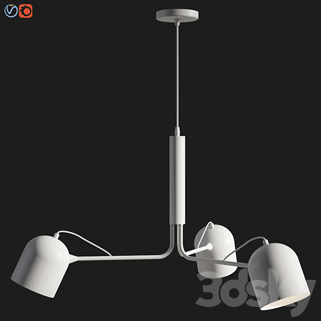 Liang Pendant lamp metal white 3d