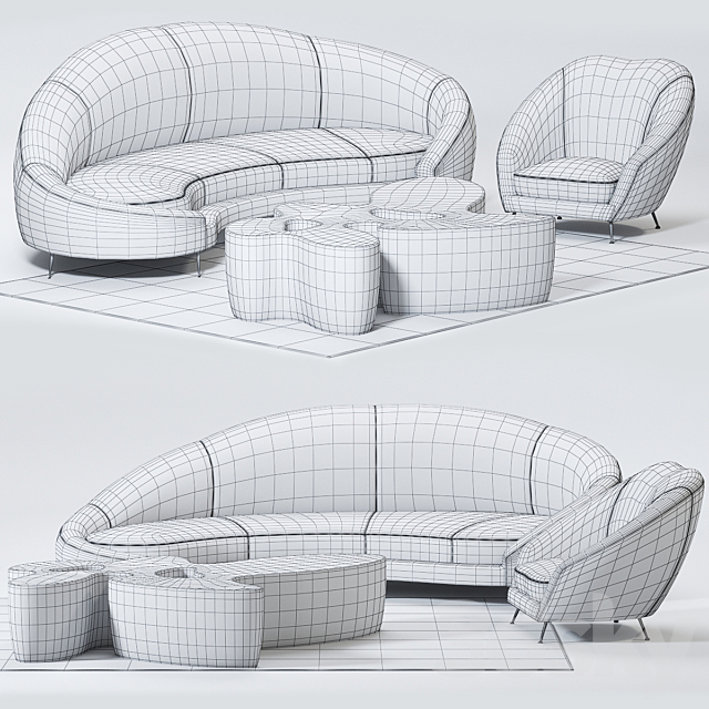 Nilufar Furniture Set 3DSMax File - thumbnail 2